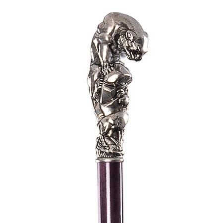 Design Toscano The Padrone Collection: Mountain Lion Pewter Walking Stick PA6150